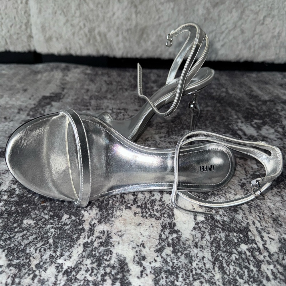 JW PEI Women's Metallic Silver Heels
